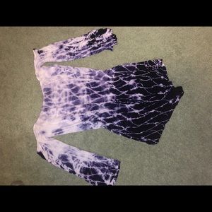 Purple strapless romper with sleeves